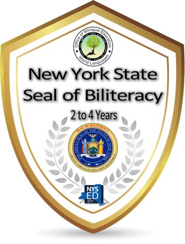 NYS Seal of Biliterary Badge za 2-4 godine