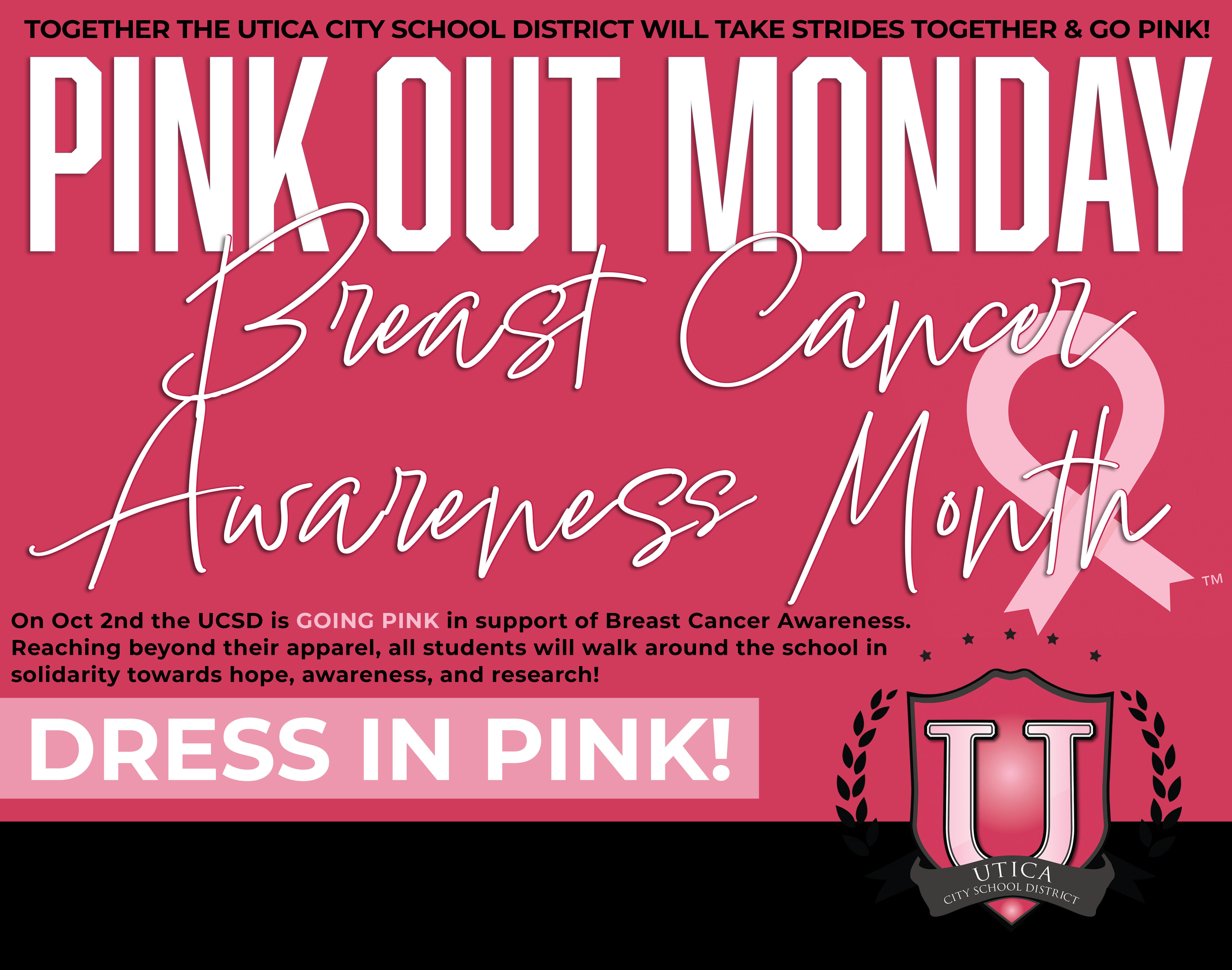Pink izlazi u ponedjeljak u znak podrške mjesecu svjesnosti o raku dojke! 2. oktobar! 